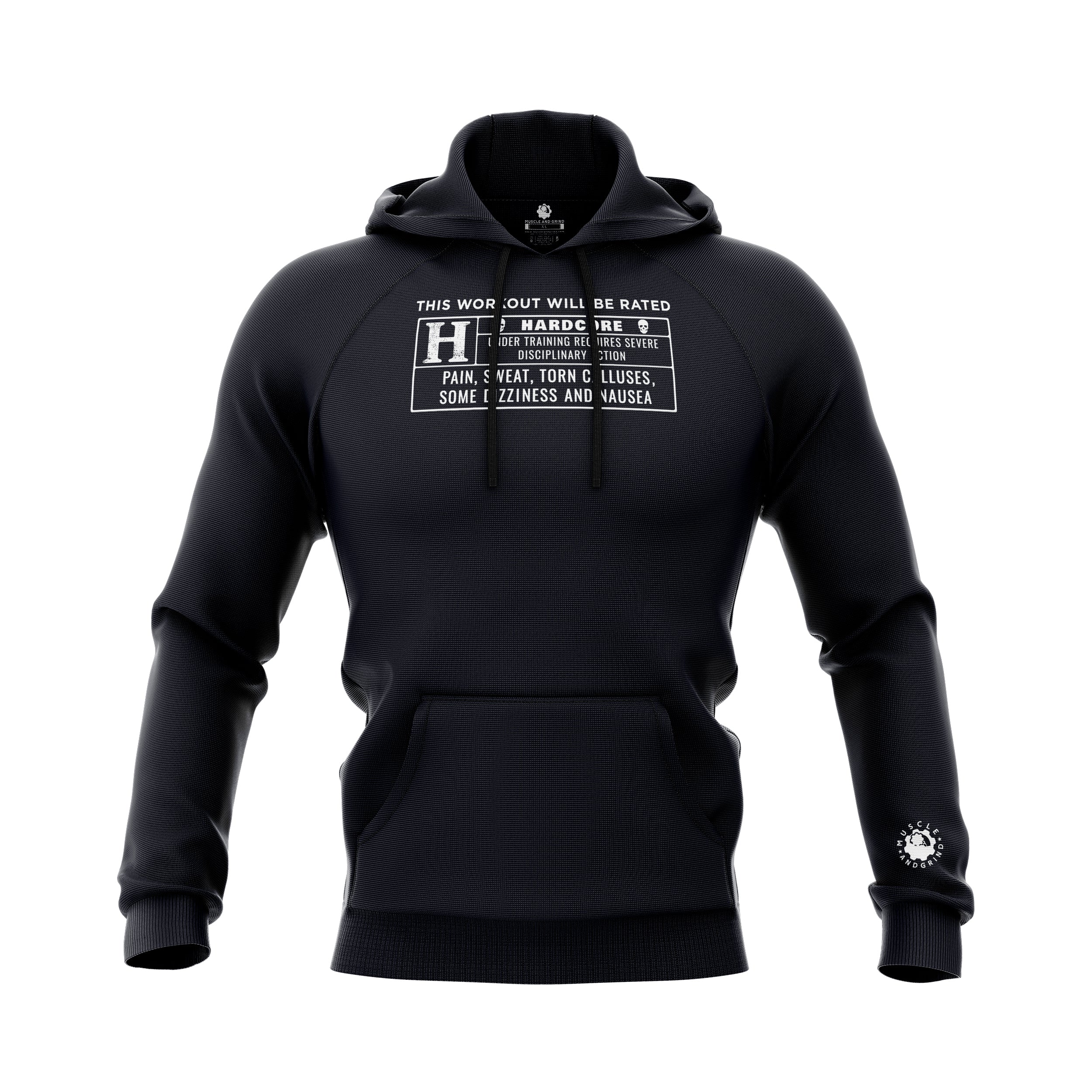 RATED HARDCORE RAGLAN HOODIE