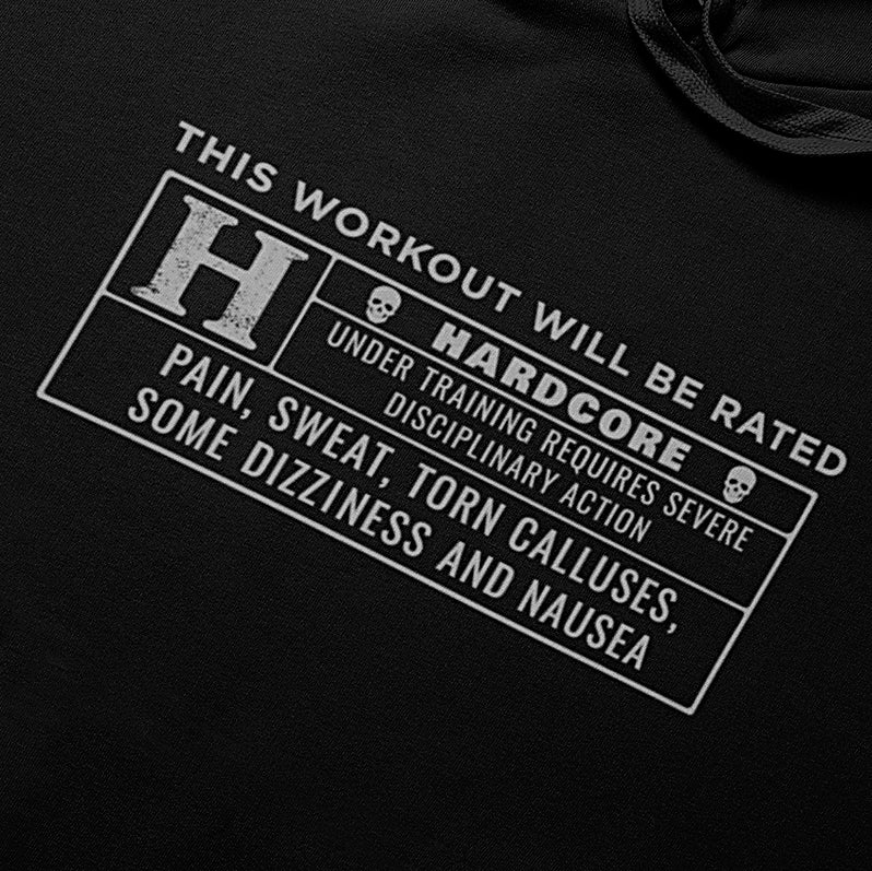 RATED HARDCORE RAGLAN HOODIE