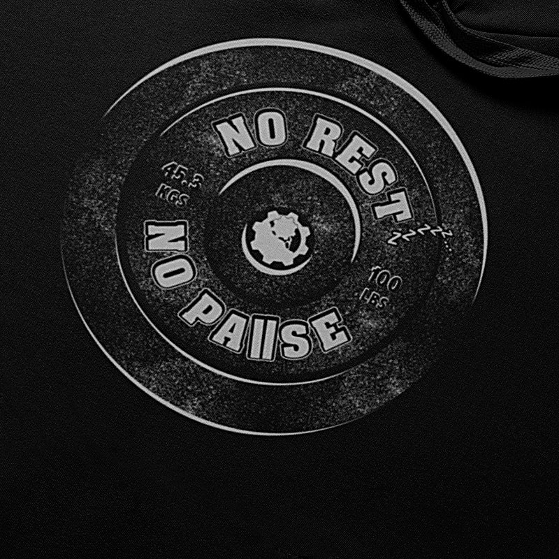 NO REST NO PAUSE  RAGLAN HOODIE