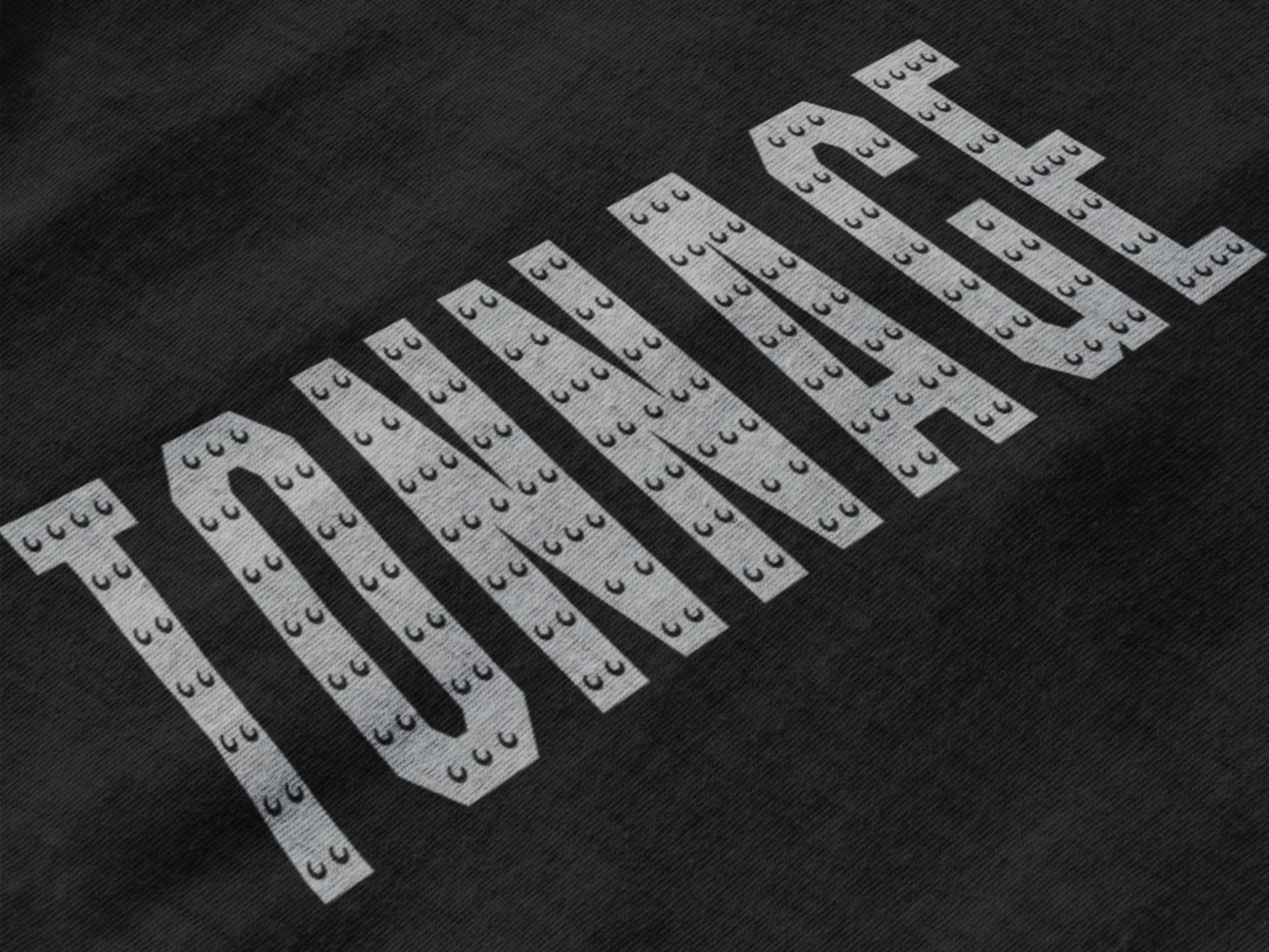 TONNAGE BLACK POLYBLEND MUSCLEANDGRIND TSHIRT CLOSEUP  PRODUCT PICTURE